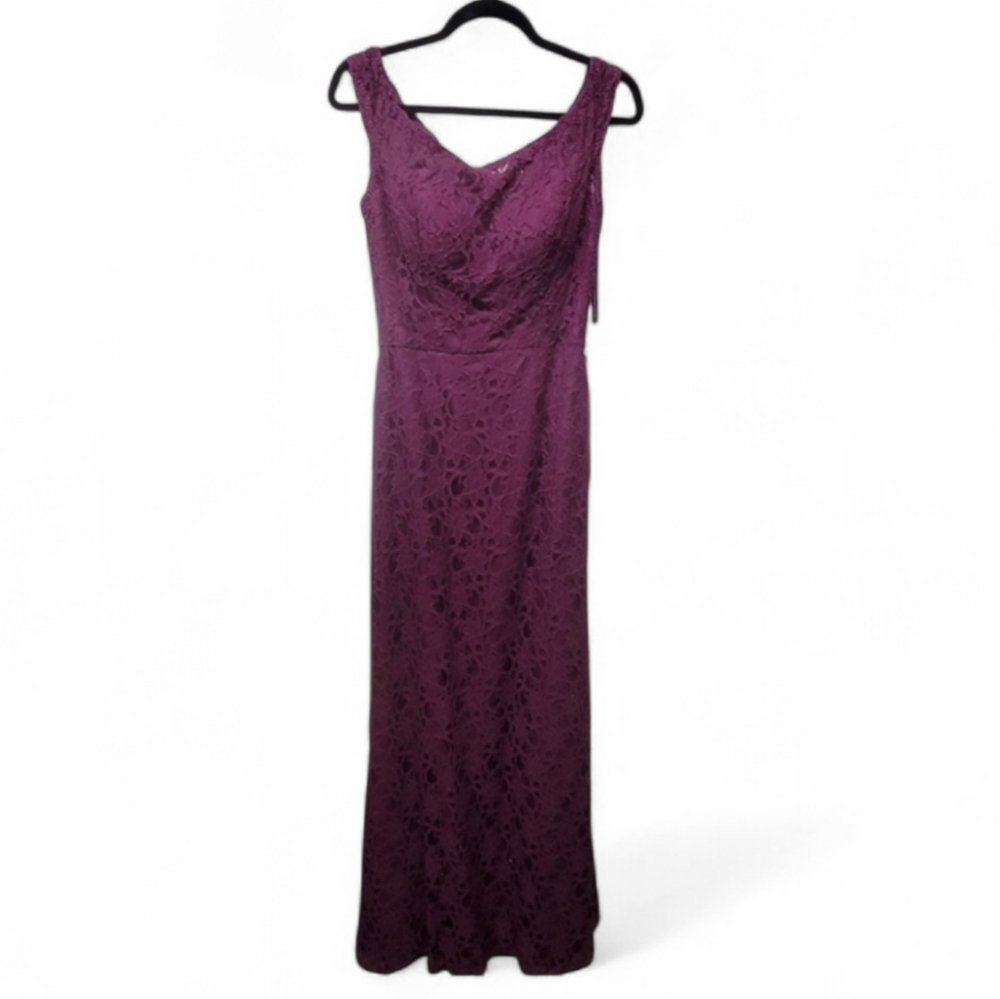 Morilee Sz 8 Eggplant Lace Mother Of Bride Dress Formal Dress Nwt
